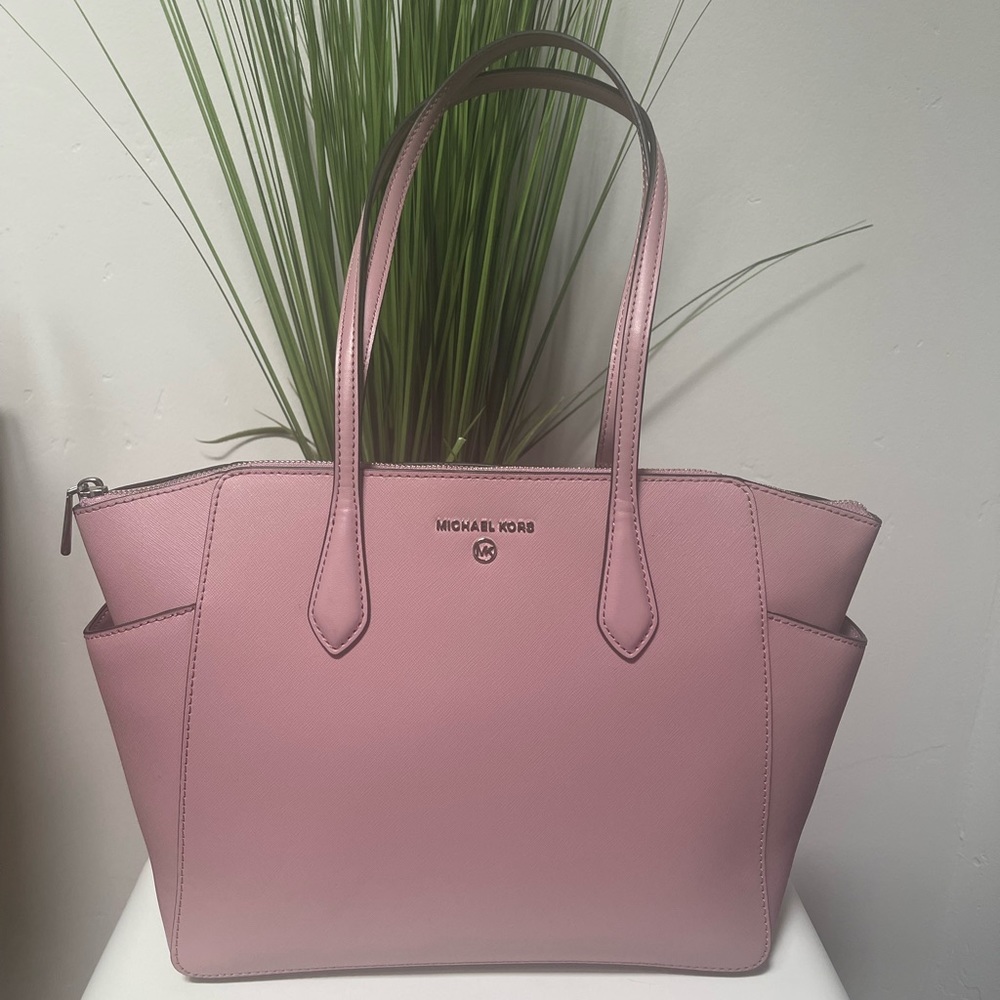 NWT Michael Khors Toyal Pink Marilyn Top Zip Tote